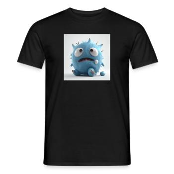 Blaues Monsterchen - Männer T-Shirt - Schwarz - Vorne - AI Model Male 178 light (178cm)