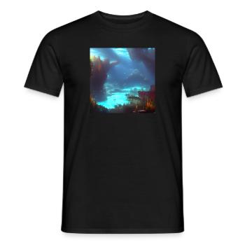 underwater 01 - Männer T-Shirt - Schwarz - Vorne - AI Model Male 178 light (178cm)