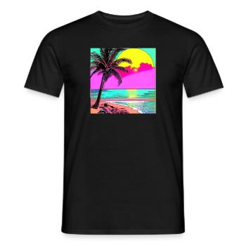 Insel - Männer T-Shirt - Schwarz - Vorne - AI Model Male 178 light (178cm)