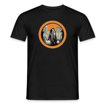 Urban Penguin #4 - Männer T-Shirt - Schwarz - Vorne - AI Model Male 178 light (178cm)