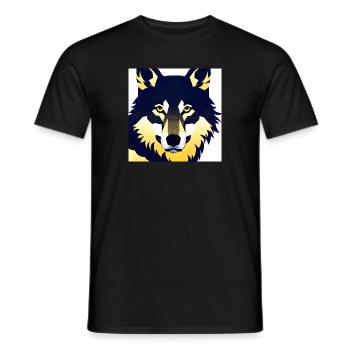 Wolf Shirt - Männer T-Shirt - Schwarz - Vorne - AI Model Male 178 light (178cm)
