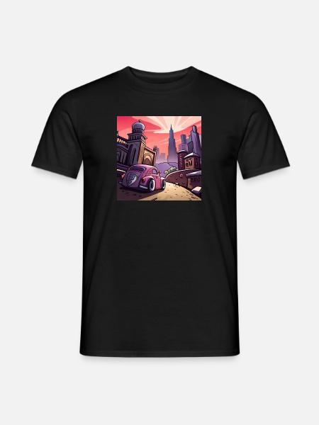 Suburb before big city - Men's T-Shirt - black