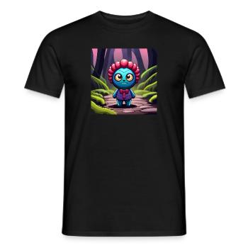 kleines, blaues, süßes Monster - Männer T-Shirt - Schwarz - Vorne - AI Model Male 178 light (178cm)