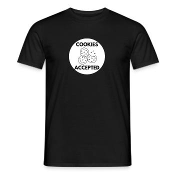 Cookies accepted - Geschenkidee Informatiker, IT - Männer T-Shirt - Schwarz - Vorne - AI Model Male 178 light (178cm)