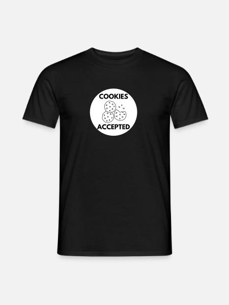 Cookies accepted - Geschenkidee Informatiker, IT - Männer T-Shirt - Schwarz