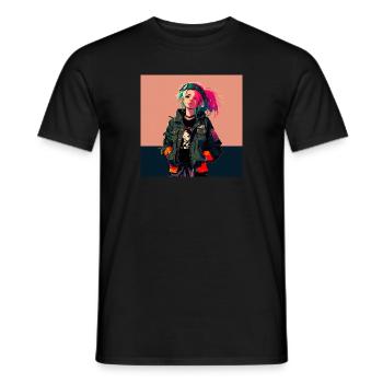 Laura die Unbesiegbare - Männer T-Shirt - Schwarz - Vorne - AI Model Male 178 light (178cm)