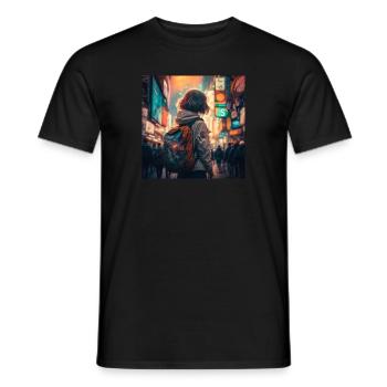 Sarah die Anmutige - Männer T-Shirt - Schwarz - Vorne - AI Model Male 178 light (178cm)