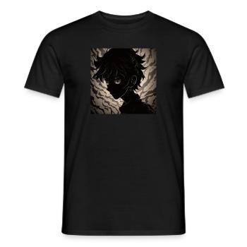 Shadow Anime - Männer T-Shirt - Schwarz - Vorne - AI Model Male 178 light (178cm)