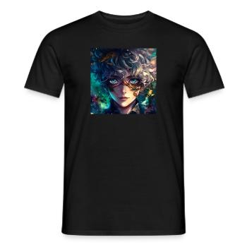 Anime Boy - Männer T-Shirt - Schwarz - Vorne - AI Model Male 178 light (178cm)