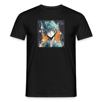 Cool Musik Guy - Männer T-Shirt - Schwarz - Vorne - AI Model Male 178 light (178cm)