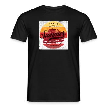 Retro Summer - Men's T-Shirt - black - Front - AI Model Male 178 light (178cm)