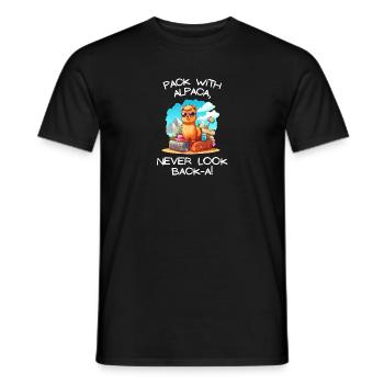 Aventure cool tu dis Alpaga Mes sacs Tee Kids - T-shirt homme - noir - Devant - AI Model Male 178 light (178cm)