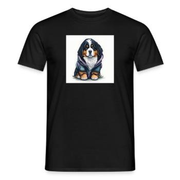 Berner Sennenhund - Männer T-Shirt - Schwarz - Vorne - AI Model Male 178 light (178cm)
