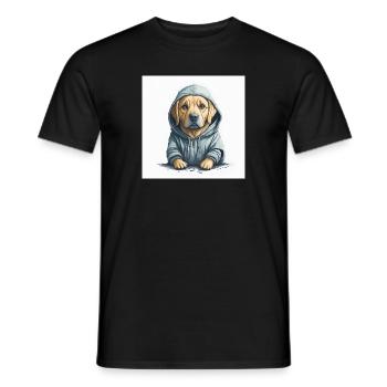 Labrador Retriever Portrait - Männer T-Shirt - Schwarz - Vorne - AI Model Male 178 light (178cm)