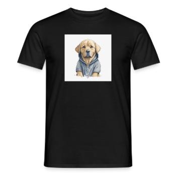 Labrador Retriever Portrait - Männer T-Shirt - Schwarz - Vorne - AI Model Male 178 light (178cm)