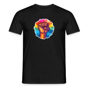 Freedom and love - Men's T-Shirt - black - Front - AI Model Male 178 light (178cm)