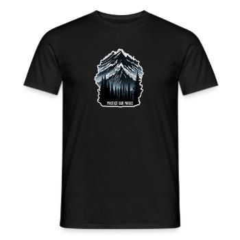 Nature, Faune, Plein air, Forêt, Camping, Randonnée, Thé - T-shirt homme - noir - Devant - AI Model Male 178 light (178cm)