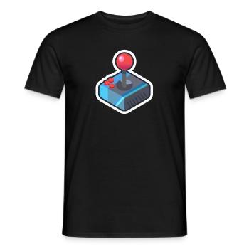 Retro Video Game Controller - Men's T-Shirt - black - Front - AI Model Male 178 light (178cm)