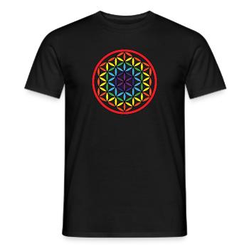 Blume des Lebens - Männer T-Shirt - Schwarz - Vorne - AI Model Male 178 light (178cm)