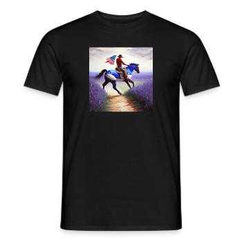 Cow-boy - T-shirt homme - noir - Devant - AI Model Male 178 light (178cm)