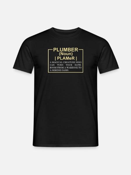 Funny Plumber Dictionary Entry - Men's T-Shirt - black