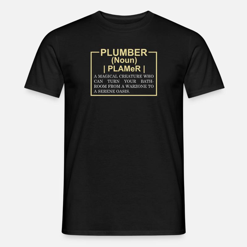 Funny Plumber Dictionary Entry - Men's T-Shirt - black