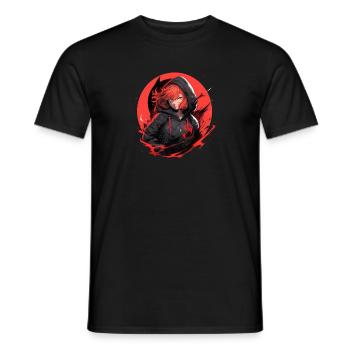 Karate Girl - Tina - Männer T-Shirt - Schwarz - Vorne - AI Model Male 178 light (178cm)