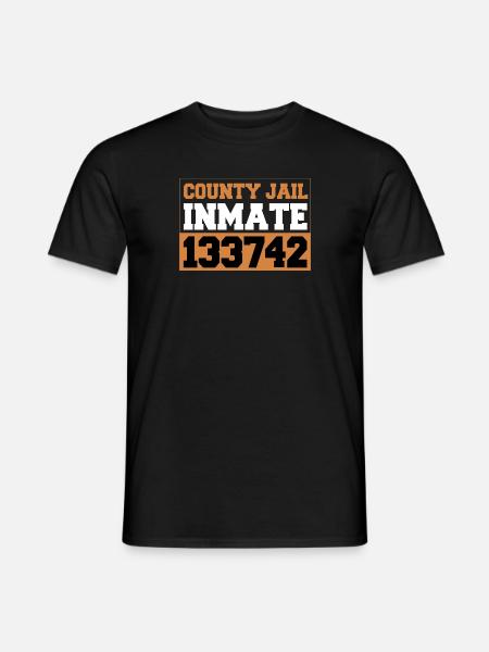 County Jail Inmate Halloween - Men's T-Shirt - black