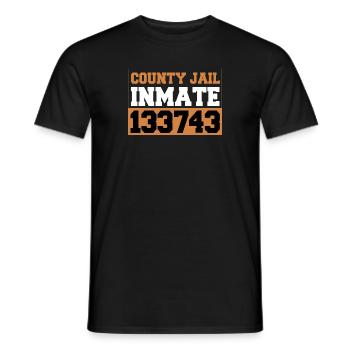 Bezirksgefängnisinsasse Lustiges Halloween - Männer T-Shirt - Schwarz - Vorne - AI Model Male 178 light (178cm)
