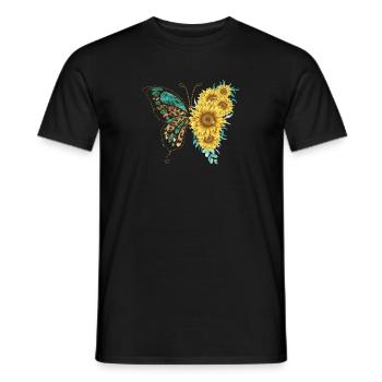 Butterfly - Männer T-Shirt - Schwarz - Vorne - AI Model Male 178 light (178cm)