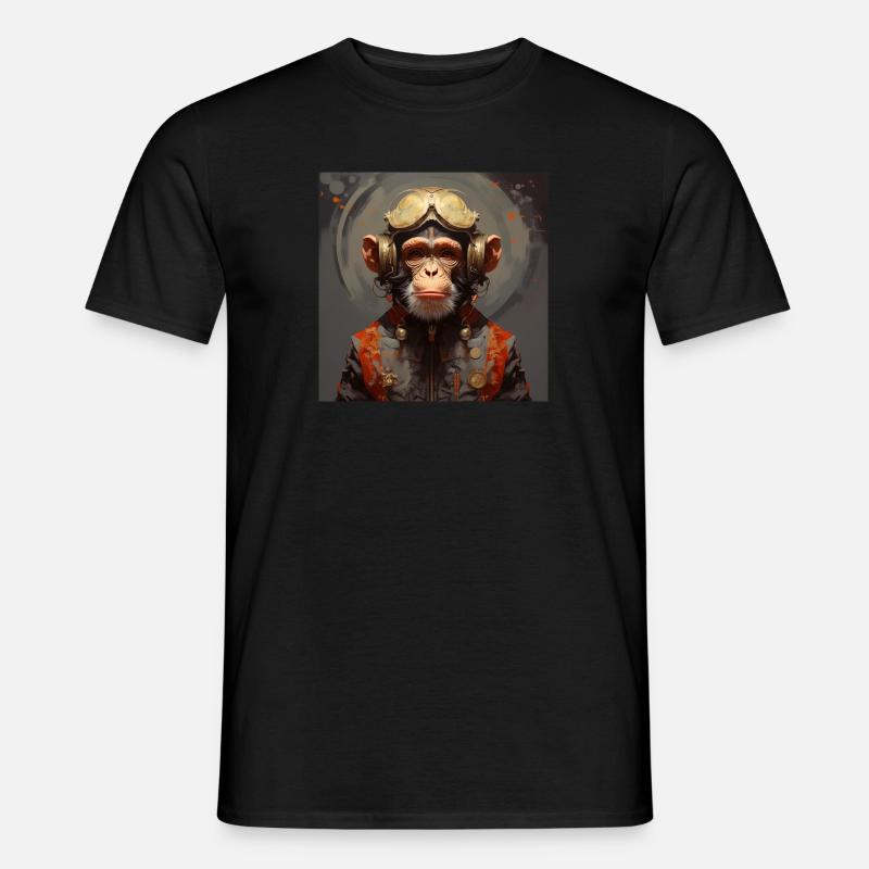 Affe - Männer T-Shirt - Schwarz