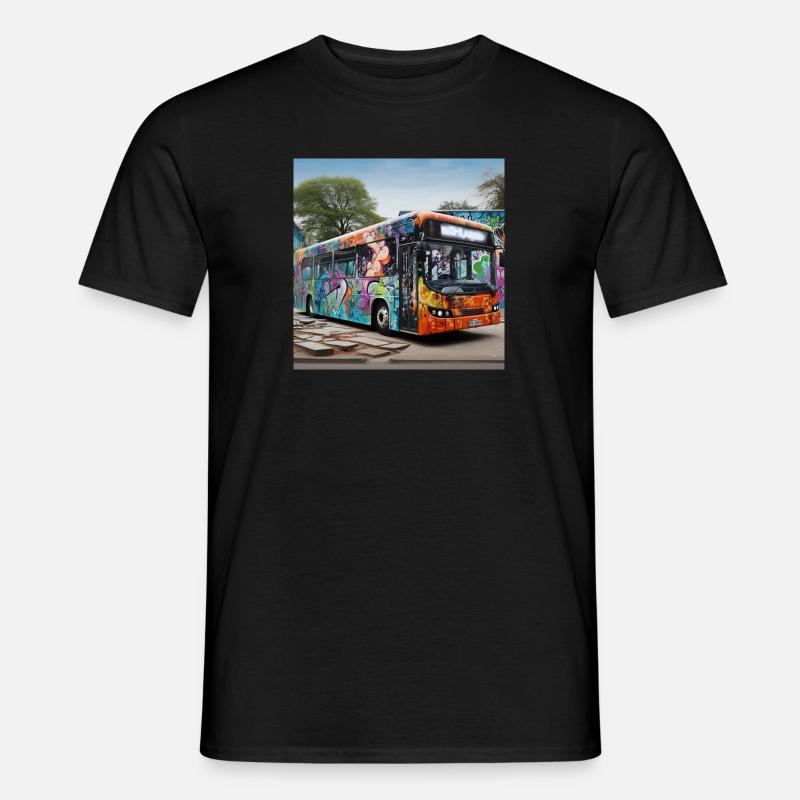 Bus - Männer T-Shirt - Schwarz
