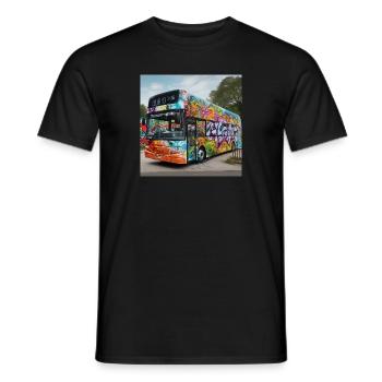 Doppeldecker Bus - Männer T-Shirt - Schwarz - Vorne - AI Model Male 178 light (178cm)