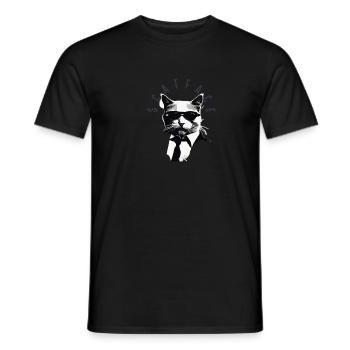 Scatface Mafia Cat - Men's T-Shirt - black - Front - AI Model Male 178 light (178cm)