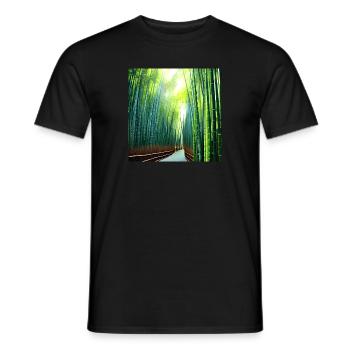 Bamboo Street - Männer T-Shirt - Schwarz - Vorne - AI Model Male 178 light (178cm)