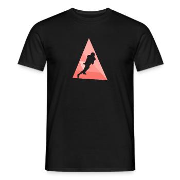 American Football Footballer Football Player - Men's T-Shirt - black - Front - AI Model Male 178 light (178cm)