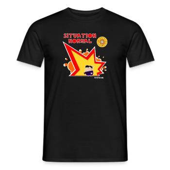 Situation Normal: afu - Men's T-Shirt - black - Front - AI Model Male 178 light (178cm)