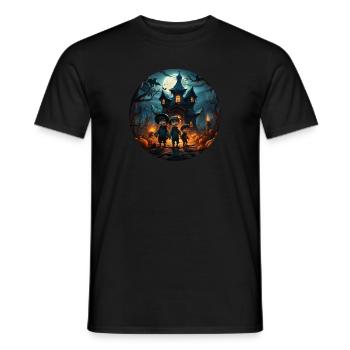 L’aventure dans la maison hantée - T-shirt homme - noir - Devant - AI Model Male 178 light (178cm)