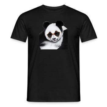 Panda hanging - Männer T-Shirt - Schwarz - Vorne - AI Model Male 178 light (178cm)