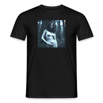 Vampire in the Woods - 3D Designed - Men's T-Shirt - black - Front - AI Model Male 178 light (178cm)