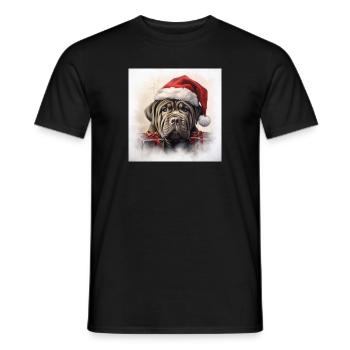 Weihnachten Mastino Napoletano - Männer T-Shirt - Schwarz - Vorne - AI Model Male 178 light (178cm)