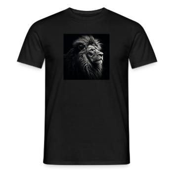 Schöner Löwenkopf König der Tiere - Männer T-Shirt - Schwarz - Vorne - AI Model Male 178 light (178cm)