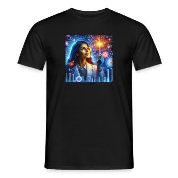 Light of Knowledge - Men's T-Shirt - black - Front - AI Model Male 178 light (178cm)