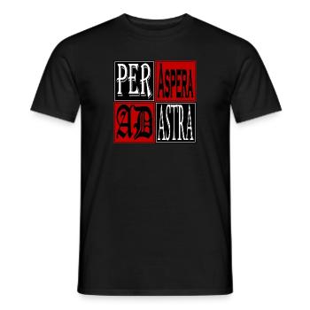 PER ASPERA AD ASTRA - T-shirt homme - noir - Devant - AI Model Male 178 light (178cm)
