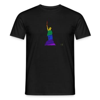 Hermann's Monument Rainbow - Men's T-Shirt - black - Front - AI Model Male 178 light (178cm)