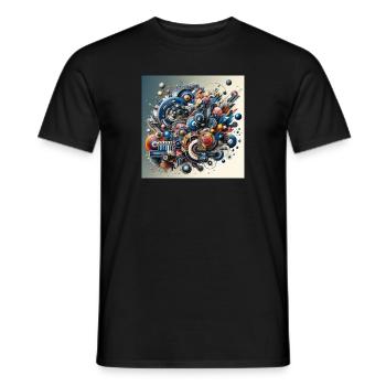 Dimensions futuristes - T-shirt homme - noir - Devant - AI Model Male 178 light (178cm)