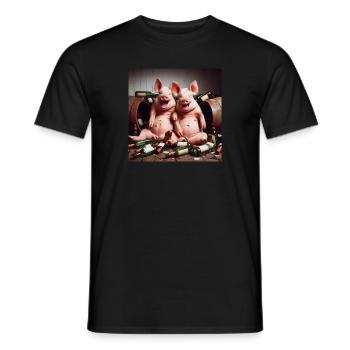 Copains Comme Cochons mk1 - T-shirt homme - noir - Devant - AI Model Male 178 light (178cm)