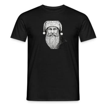 Designer Weihnachtsmann - Männer T-Shirt - Schwarz - Vorne - AI Model Male 178 light (178cm)