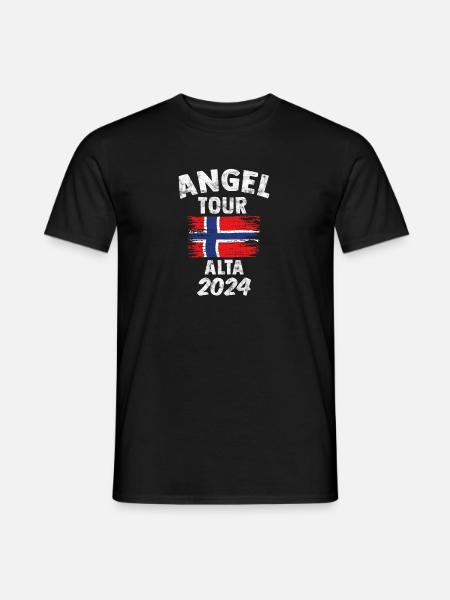 ALTA 2024 - Angel Tour Norwegen Geschenk - Männer T-Shirt - Schwarz