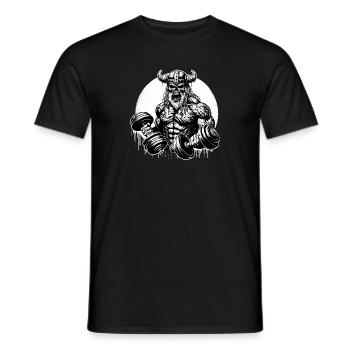 Zombie Wikinger Gym Training - Männer T-Shirt - Schwarz - Vorne - AI Model Male 178 light (178cm)